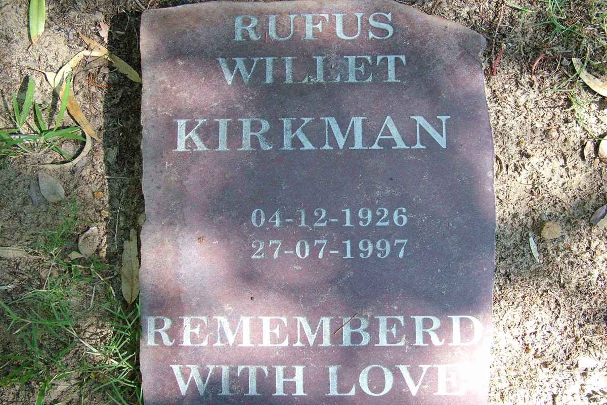 KIRKMAN Rufus Williet 1926-1997