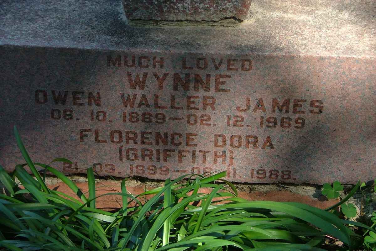 WYNNE Owen Waller James 1889-1969 &amp;  Florence Dora GRIFFITH 1899-1988