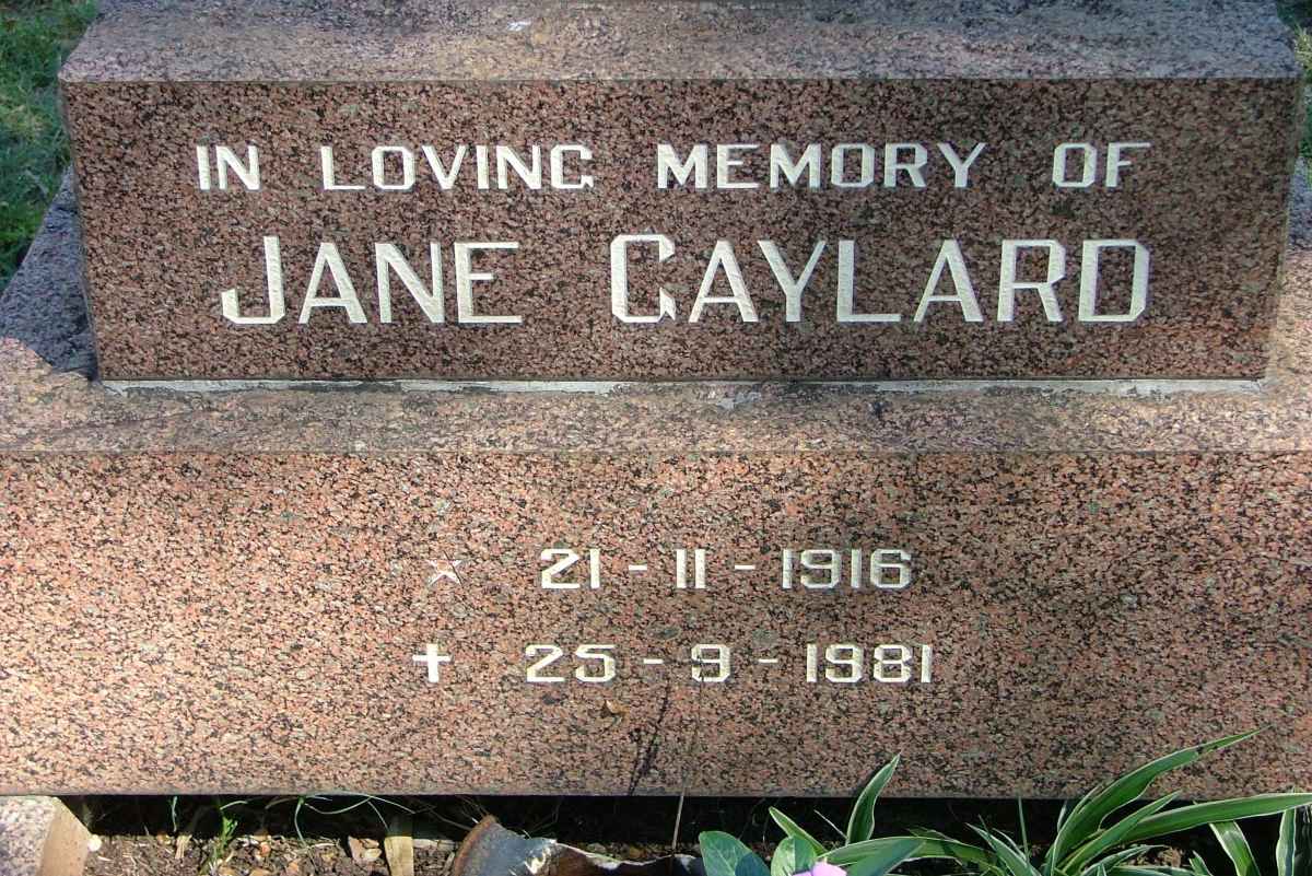 GAYLARD Jane 1916-1981