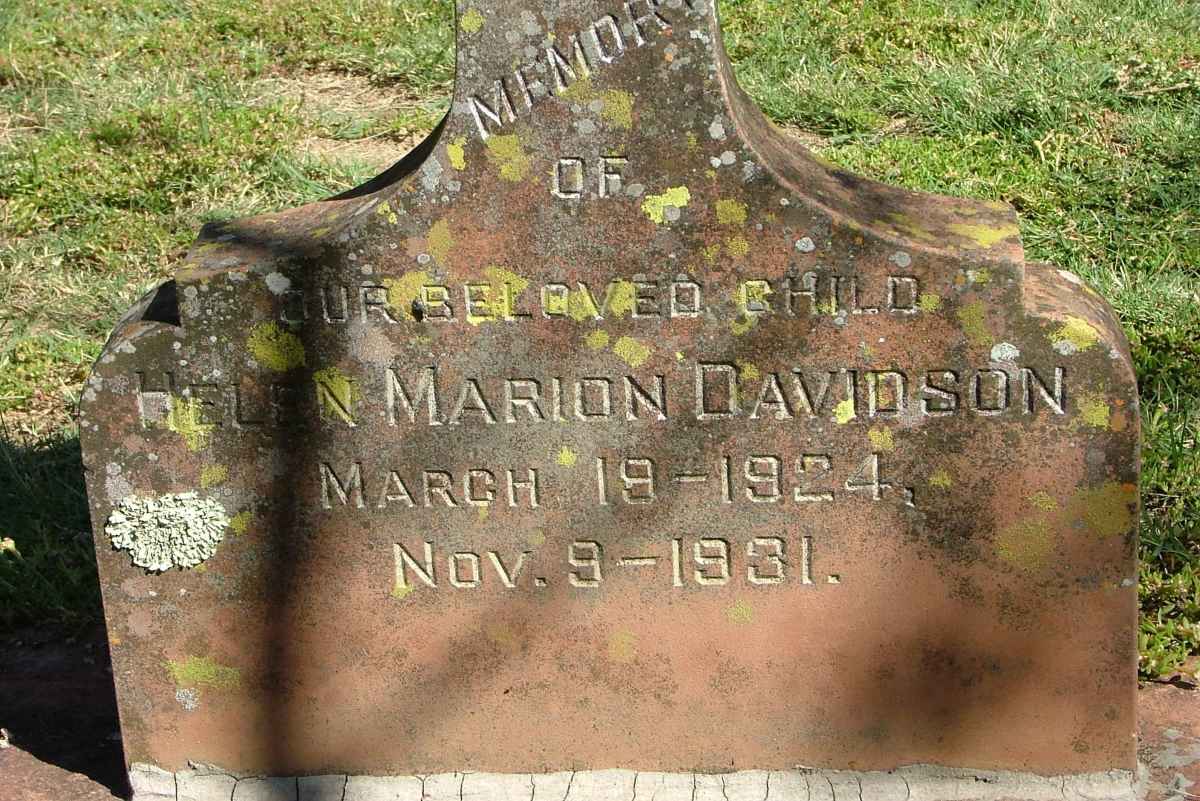 DAVIDSON Helen Marion 1924-1931