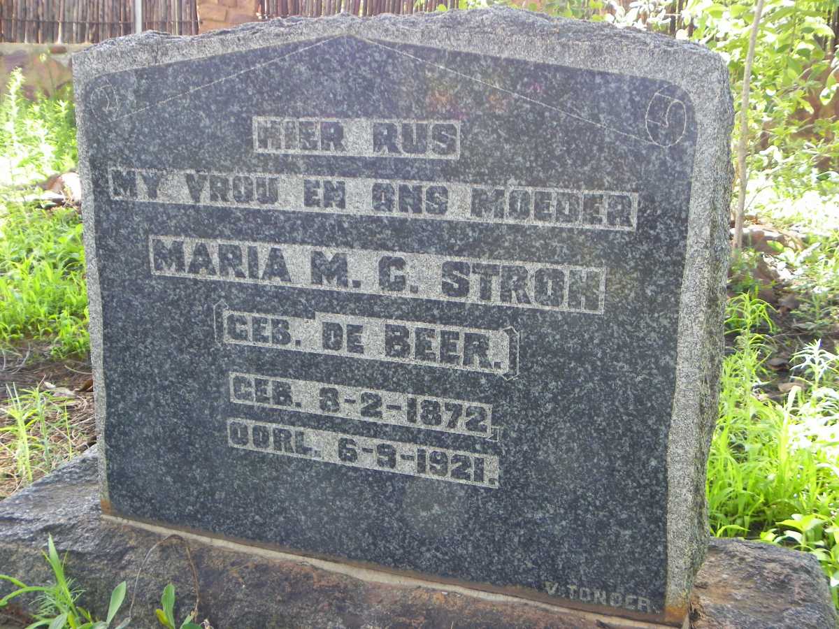 STROH Maria M.C. nee DE BEER 1872-1921