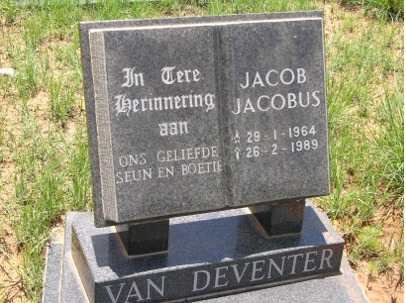 DEVENTER  Jacob Jacobus, van 1964-1989