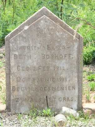 BOSHOFF Margaritha Elizabeth 1912-1913