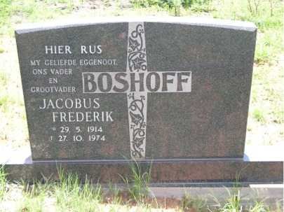 BOSHOFF Jacobus Frederik  1914-1974