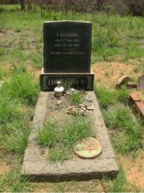 BOSHOFF  Fredrik 1883 - 1902