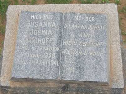 BOSHOFF Susanna Josina nee VAN STADEN 1853-1941