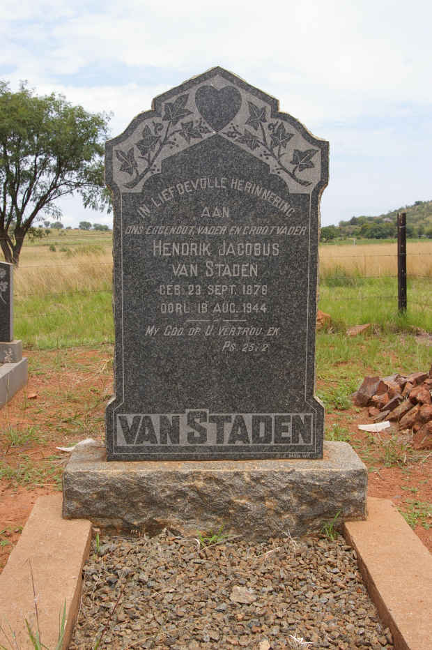 STADEN Hendrik Jacobus, van 1876-1944