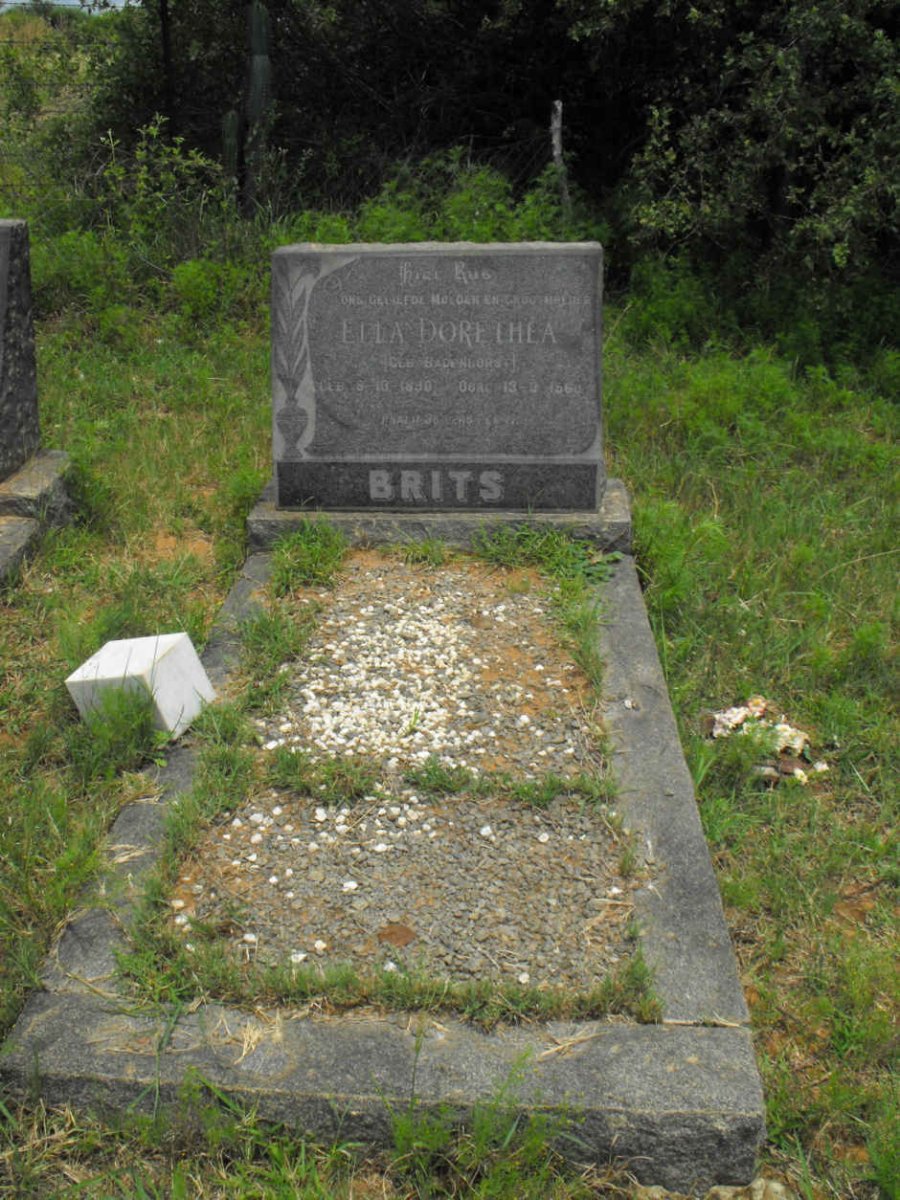BRITS Ella Dorothea nee BADENHORST 1890-1960