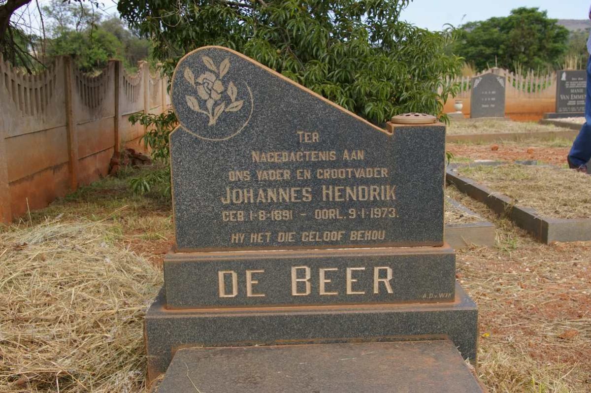 BEER Johannes Hendrik, de 1891-1973