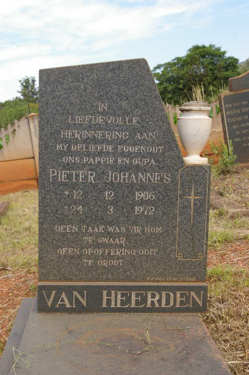 HEERDEN Pieter Johannes, van 1906-1972