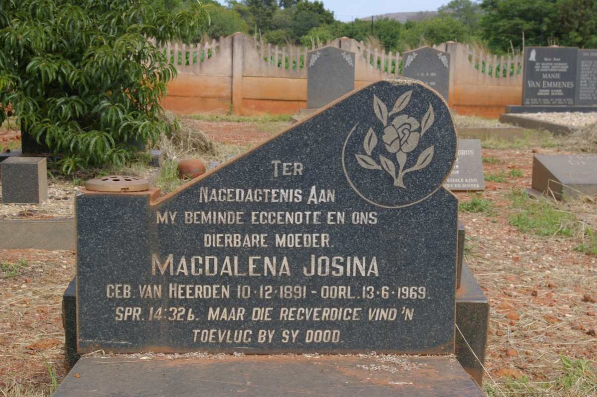 BEER Magdalena Josina, de nee VAN HEERDEN 1891-1969
