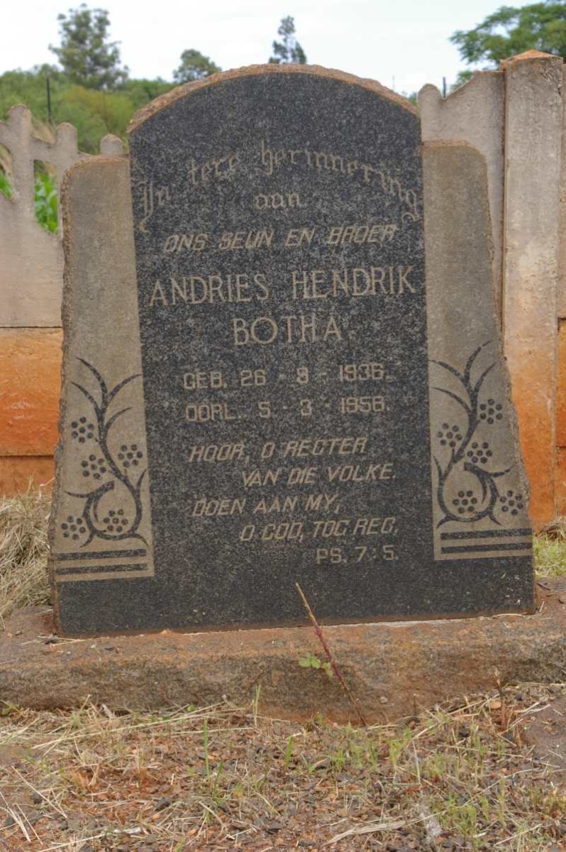 BOTHA Andries Hendrik 1936-1958