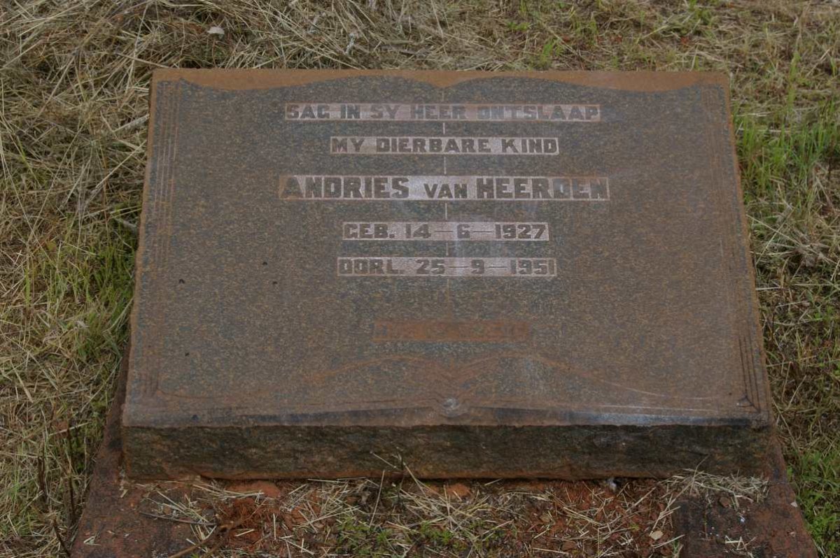 HEERDEN Andries, van 1927-1951
