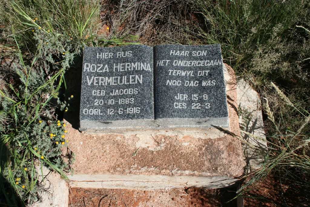 VERMEULEN Roza Hermina nee JACOBS 1883-1916