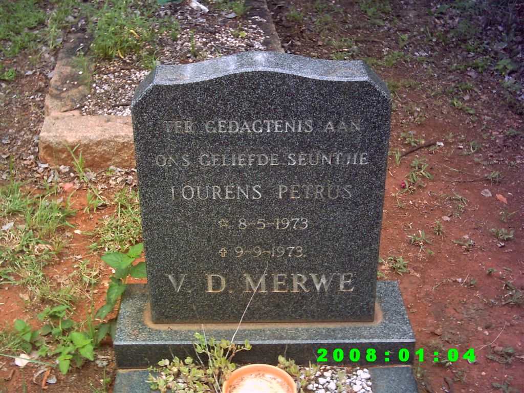 MERWE Lourens Petrus, van der 1973-1973