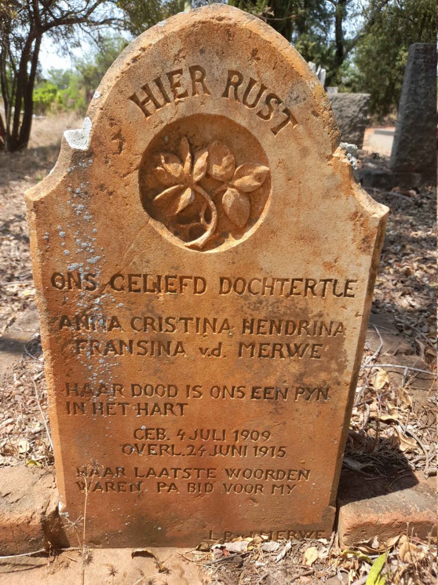 MERWE Anna Christina Hendrina Fransina, v.d. 1909-1915
