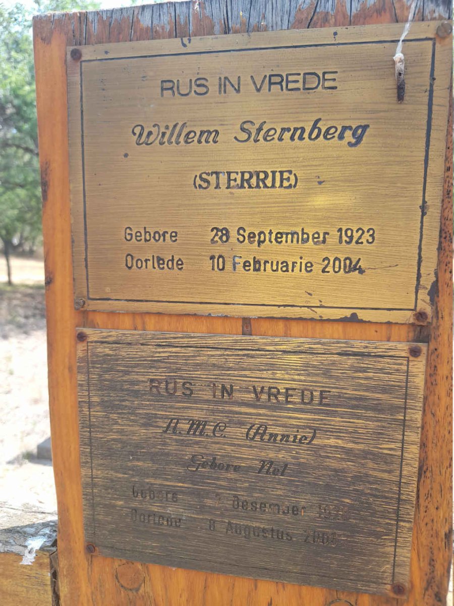 STADEN Willem Sternberg, van 1923-2004 &amp; A.M.C. NEL 1926-2008