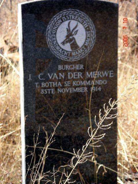 MERWE J.C., van der -1914