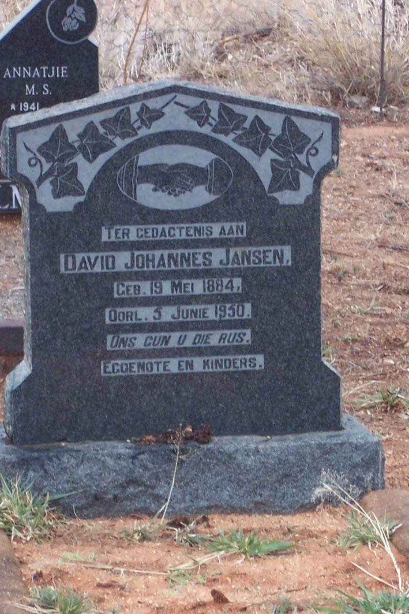 JANSEN David Johannes 1884-1950