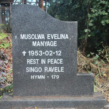 MANYAGE Musolwa Evelina -1953