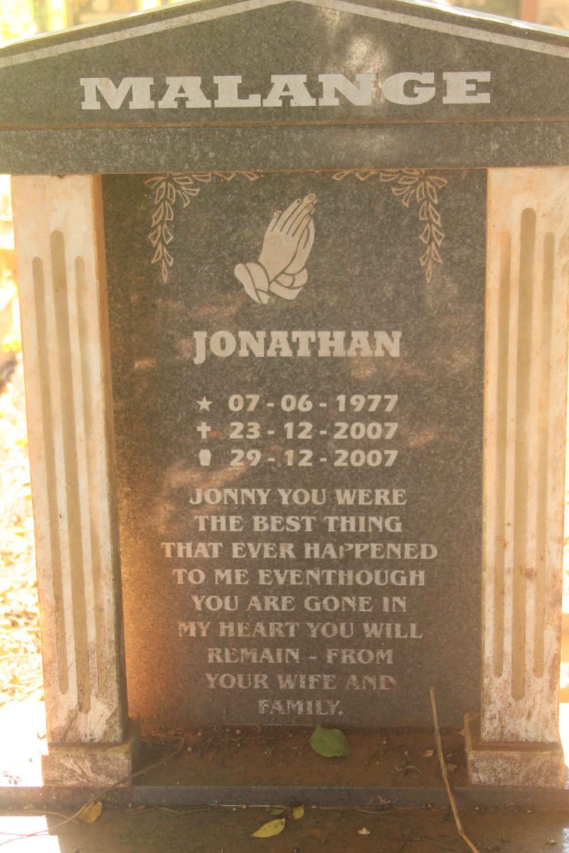 MALANGE Jonathan 1977-2007